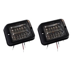 Set 2 stroboscoape auto LED dreptunghiulare Reflect 2x12 LED-uri  